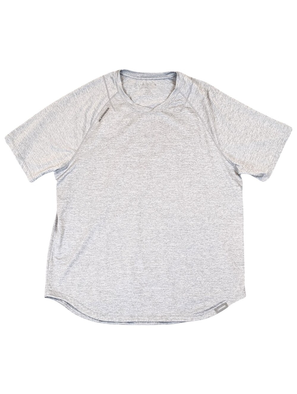 Legends Enzo Tee Mens XXL Grey Heather Curved Hem Athletic Gym Workout T-Shirt